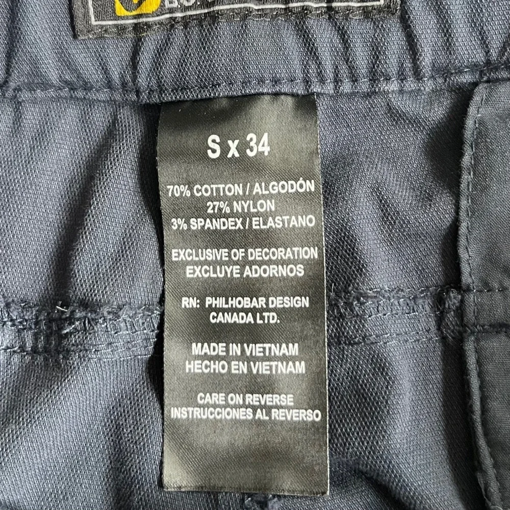 BC Clothing Mens Convertible Cargo Hiking Pants Navy Zip Off Shorts S 34 buckle